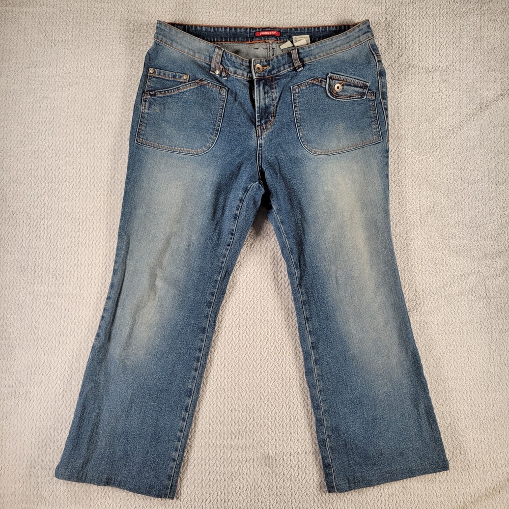 Union Bay Stretch Wide Leg blue jeans size 18